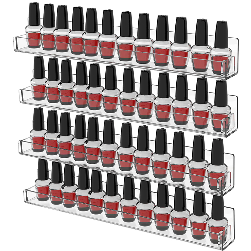 Muurhanger Acryl Nagellak Display Staat Transparant Organizer Rek Muur Gemonteerde Houders Nagellak Winkels Decoratie