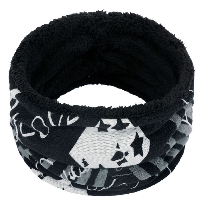 Winter warme gebreide ring sjaals print dikke binnenkant super elastische gebreide sjaals bandana nekwarmers sjaal mannen vrouwen: A8