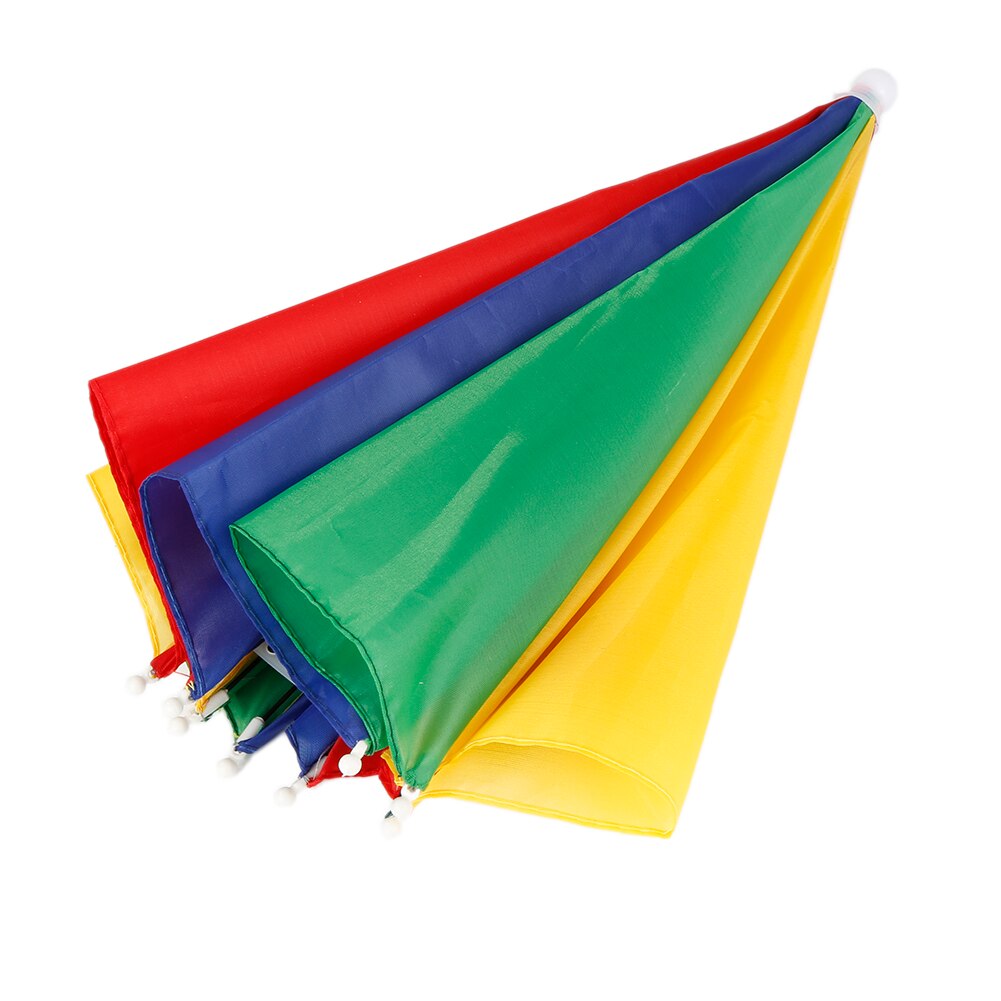 Kleurrijke/camouflage paraplu hoed pet vispet zonnescherm kamperen wandelen buiten parasol paraplu hoed pet buiten kamperen vissen: Kleurrijk