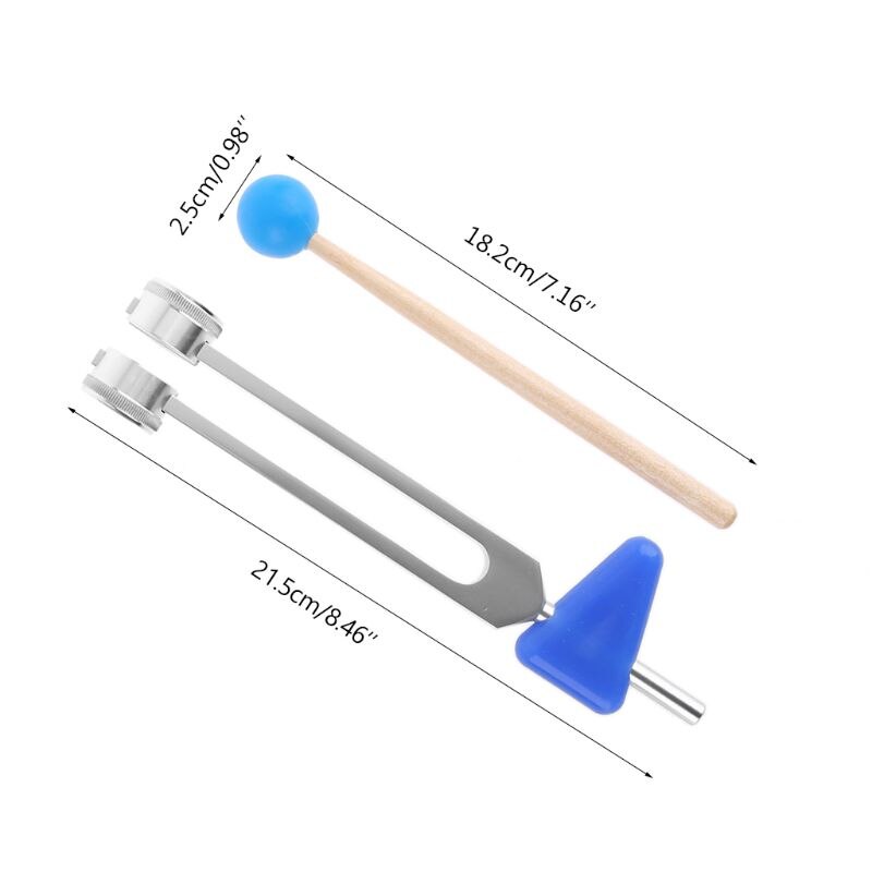 Aluminiumslegering  om136.1 frekvens stemmegaffel massage afspændingsværktøj nervesystem test krop med hammer