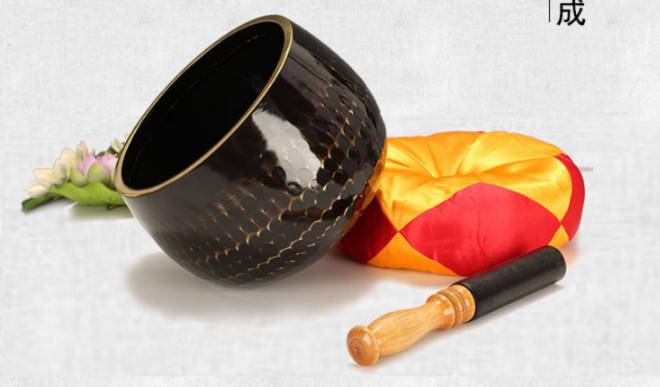 Bouddhisme Taiwan, son de bouddha en cuivre noir, bol multiplicateur célèbre potbouddhiste, instrument de musique, cloches, grand son