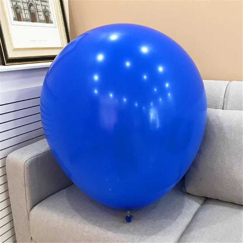 36inch Giant White Pink Latex Air Helium Balloon Big Round Inflable Golobs Wedding Birthday Party Decoration Baby Shower Balls: Blue