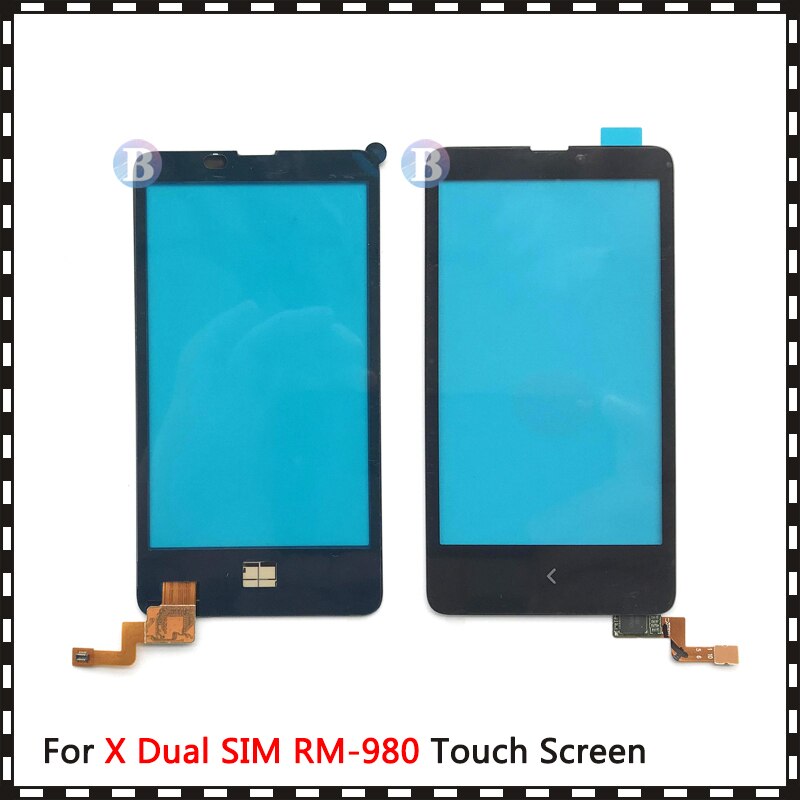 4.0&quot; For Nokia X Dual SIM RM-980 Touch Screen Digitizer Sensor Outer Glass Lens Panel Black