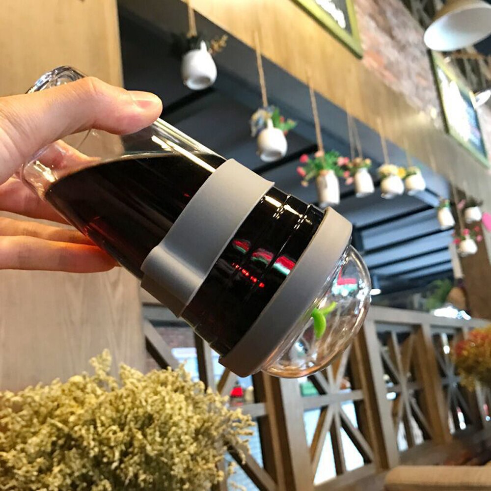 Bärbar plastbubbla te bubbla tebryggare återanvändbar plast kaffekopp läckagesäker kopp kopp te sport tumlare med halm