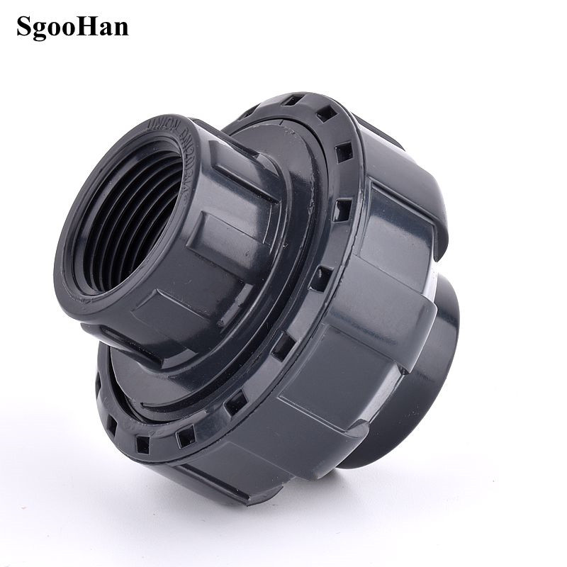 1pc I.D 20-63mm UPVC Pipe Single Female Thread Union Direct Plastic Water Supply Pipe Connector Garden Irrigation Fitings