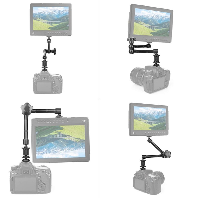 Ic Arm 11 Inch Scharnierende Arm Ic Wrijving Met Shoe Mount &amp; 1/4 Inch Statief Schroef Voor Dslr Camera monitor Led Lcd Li