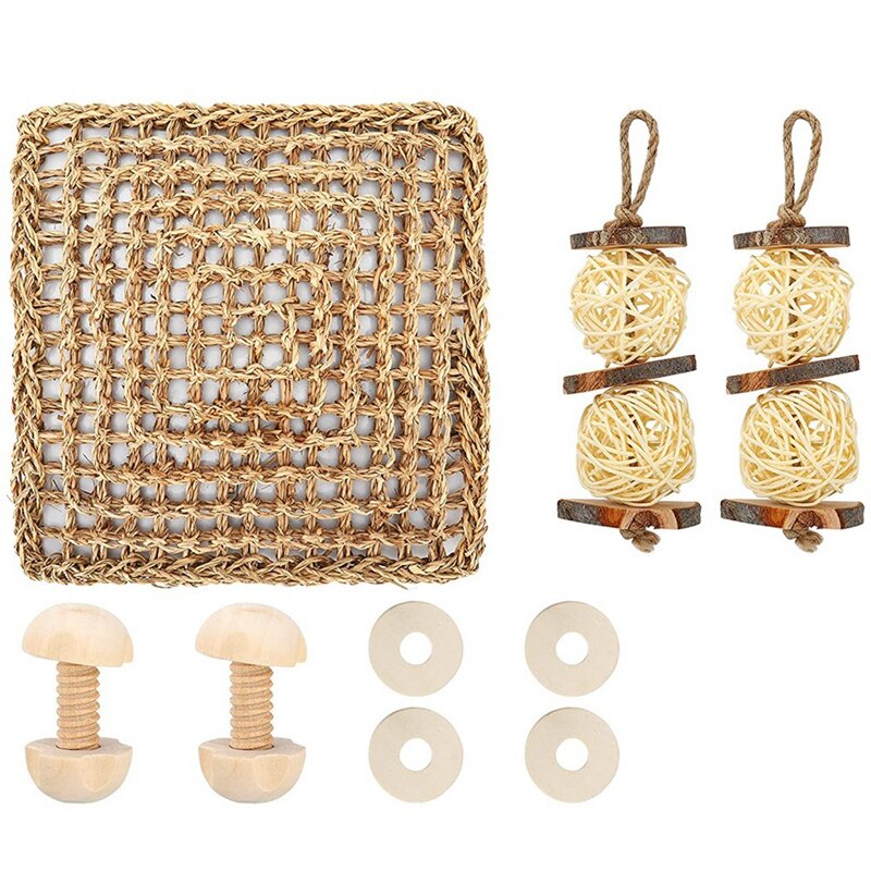 Guinea Pig Toys, Hamster Toys Syrian,Rabbit Boredom Breaker, Teething Toys For Small Animals To Gnaw And Relieve Boredom