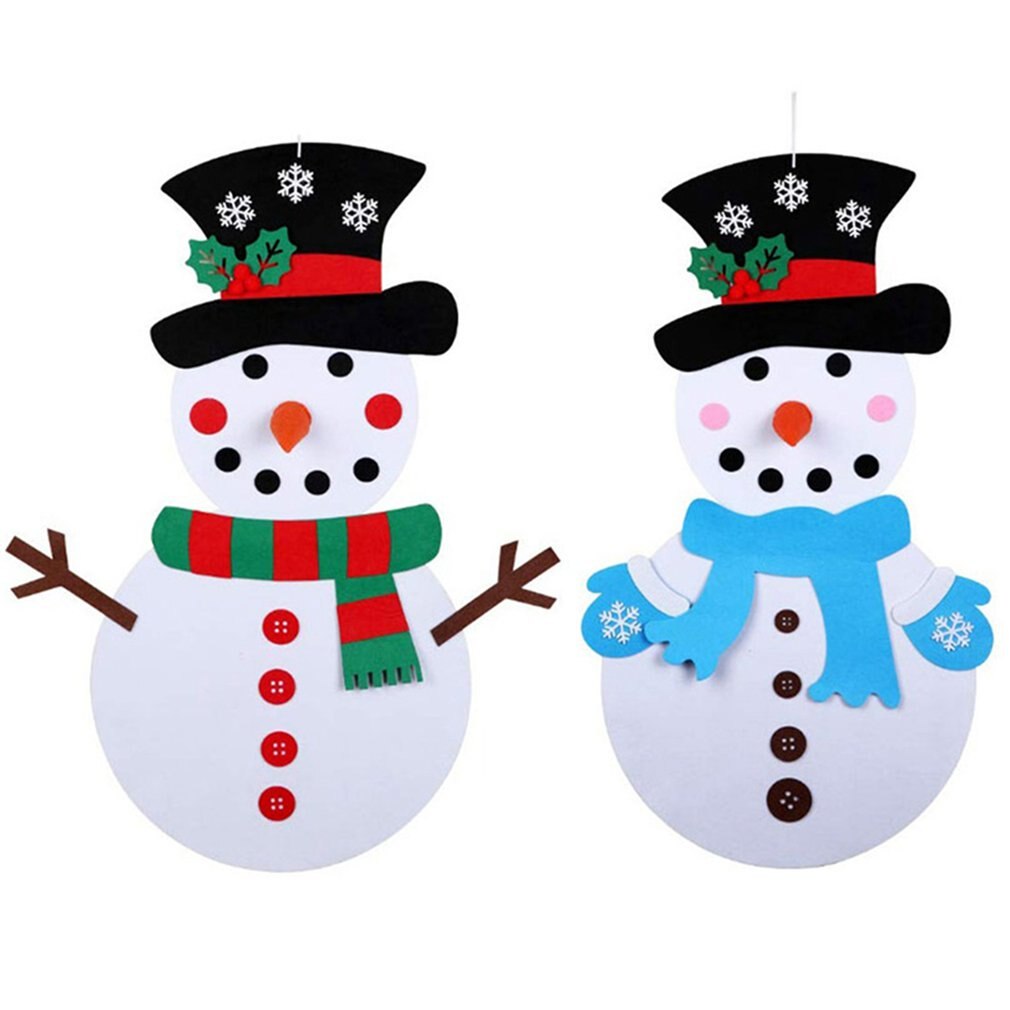 Children Diy Felt Christmas Snowman Christmas Tree Decoration Felt Christmas Ornament Christmas Snowman