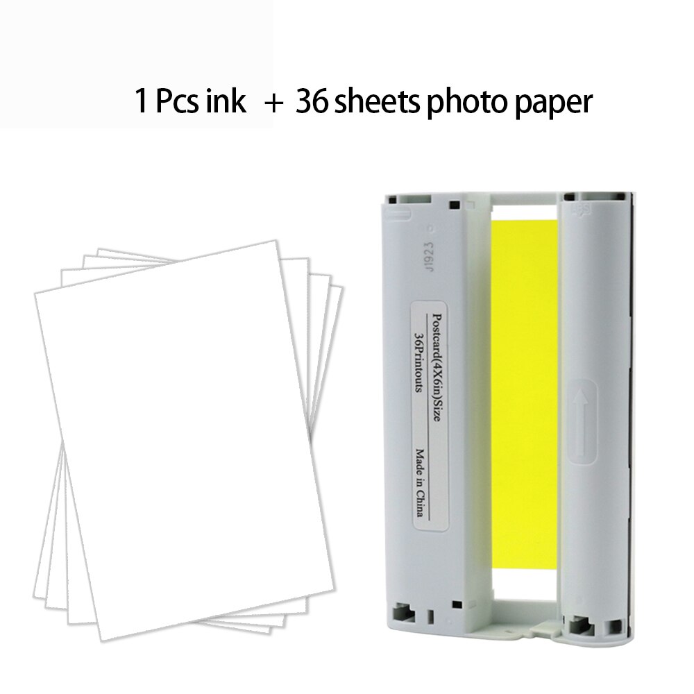 6 Inch KP-108IN Ink-Paper Set Ink Cartridge Photo Paper Compatible For Canon Selphy CP1300 CP1200 CP910 CP900 Photo Printer: 1 set