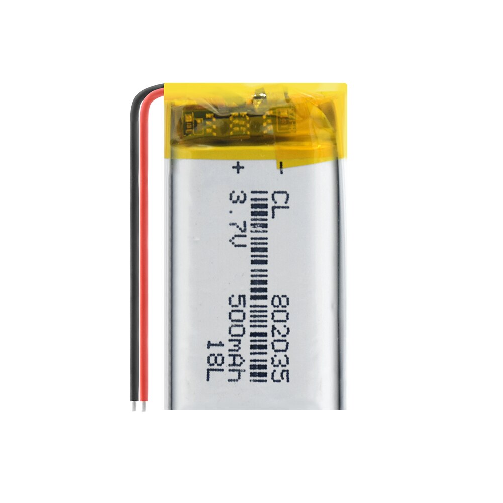 3.7V 500mAh 802035 polimerowy akumulator litowo-jonowy/litowo-jonowy robić MP3 MP4 zabawki DVR Mio mivue 536 mio 518 wideorejestrator lustro dvr