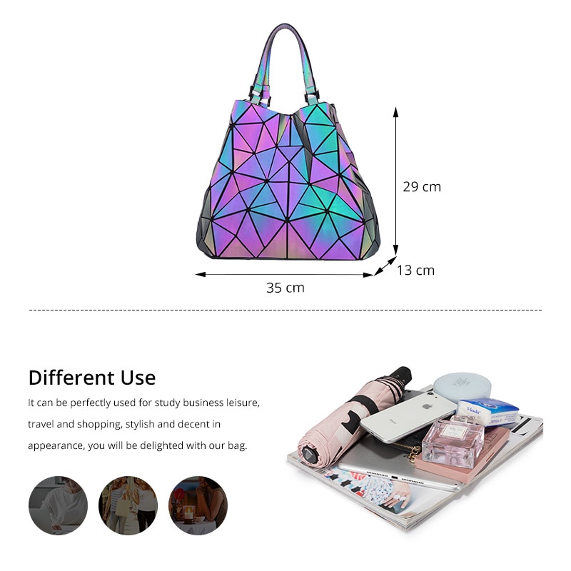 LOVEVOOK femmes sac à main bandoulière sacs à bandoulière pour dames grande capacité pliable Totes Hobos sac géométrique sac holographique