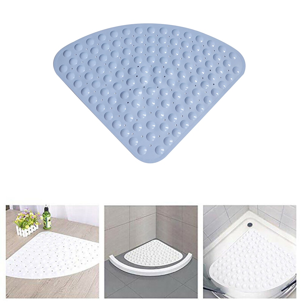 Newest Corner Bath Quadrant Sector Rubber Antibacterial Mat Shower Mat Non Slip Pad For Home