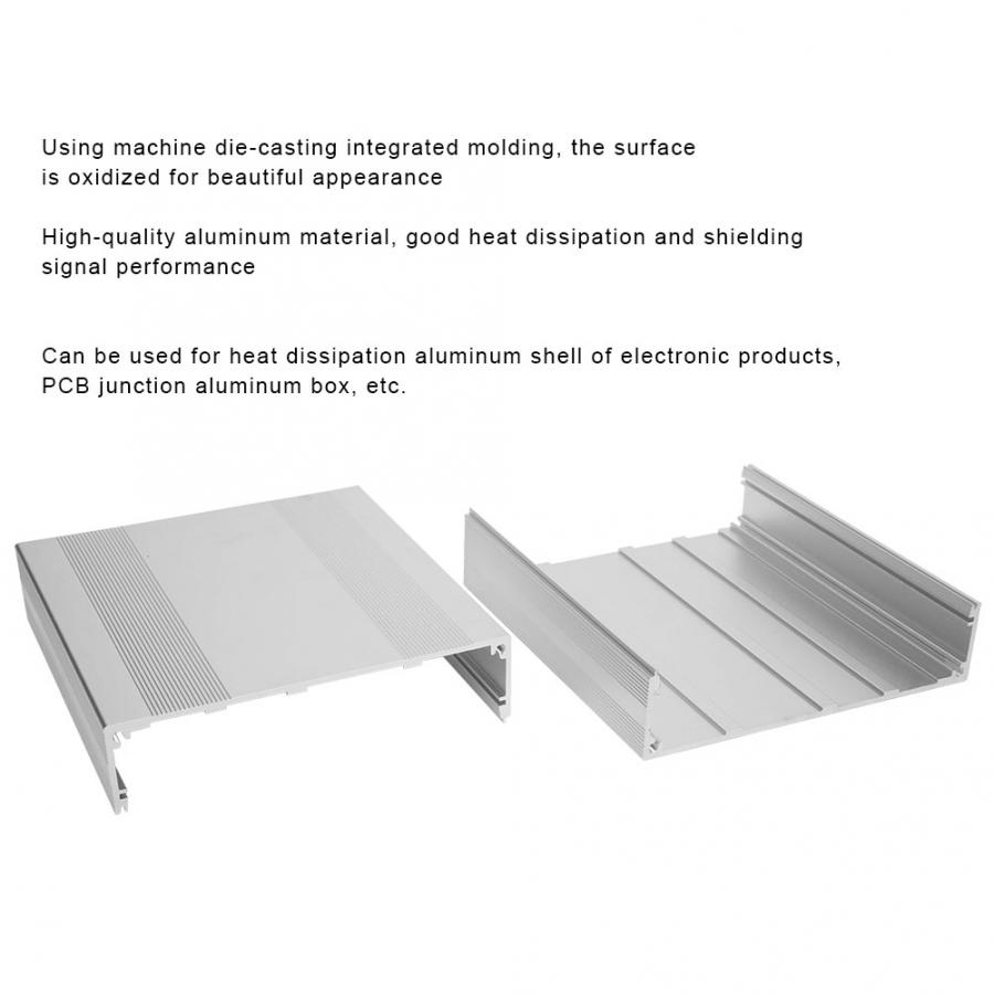 Electrical Box Aluminum Project Box Matte Silver Enclosure Case DIY GPS AnalyzerHIFI Amplifier Casing 68x145x150mm