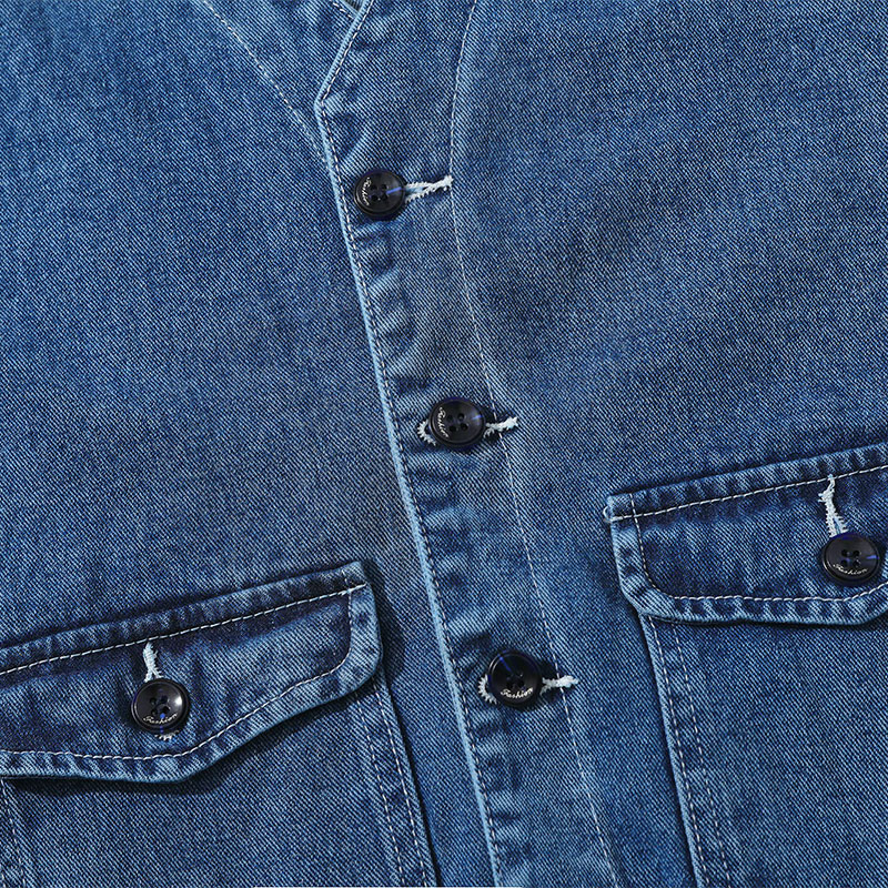 Denim Vest Mannen Jas Lente Zomer Jeans Jas V-hals Koreaanse Vest Losse Casual Mode Alle-Match Stijl mannelijke Kleding