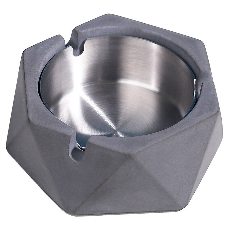Creatieve Cement Asbak Gewone Nordic Thee Tafel Cement Asbak Asbak Huishoudelijke Goederen Asbak Woondecoratie Accessoires: Default Title
