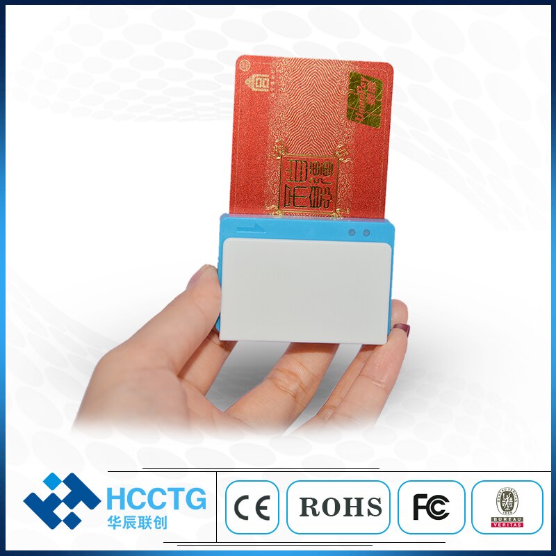 Bluetooth trådløs rfid nfc+chip+msr 14443a smart card reader writer rfid reader til android ios mobiltelefon mpr 110