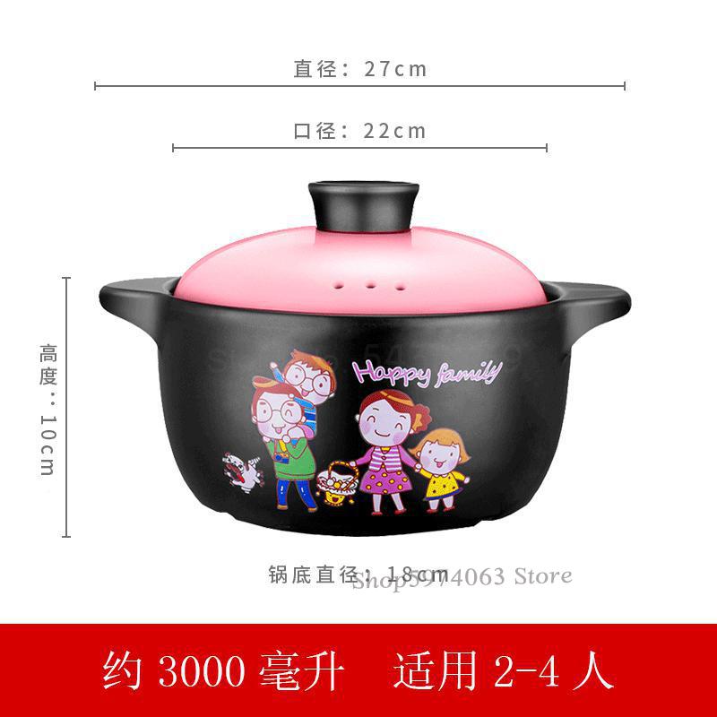 Casserole cooker home gas ceramic pot soup pot fire resistance high temperature size capacity clam pot casserole stone pot: Old  farmer  4