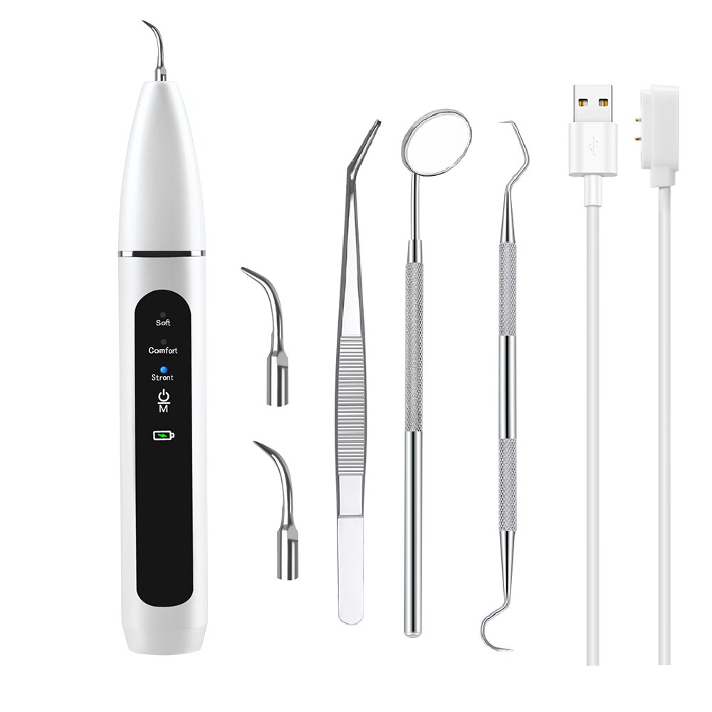 Détartreur électrique portable, anti-taches de fumée, pour la maison, ultrasonique, combat les plaques dentaires, pour des dents blanches: Touch screenA