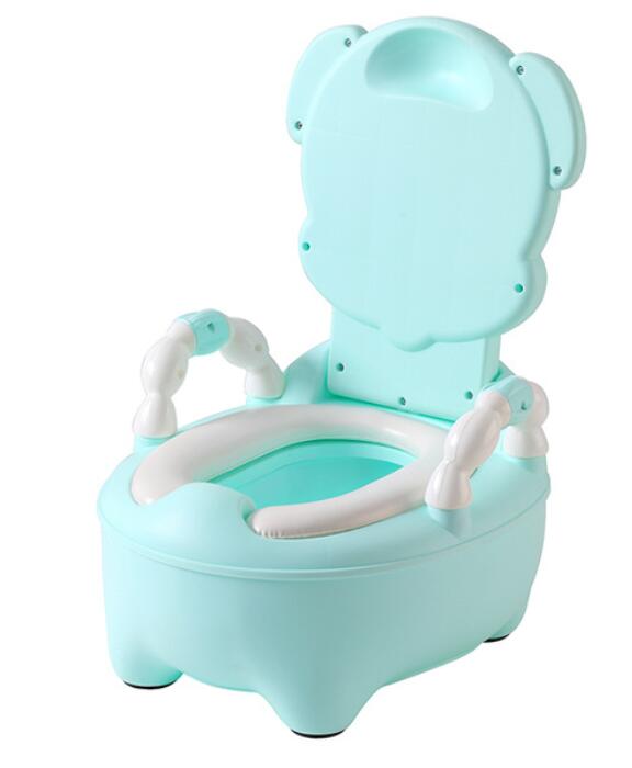 Baby Wc Draagbare Baby Potje Cartoon Wc kinderen Potje WC Kids Potje Stoel Training Meisjes Jongen Kind Toiletbril: green with cushion