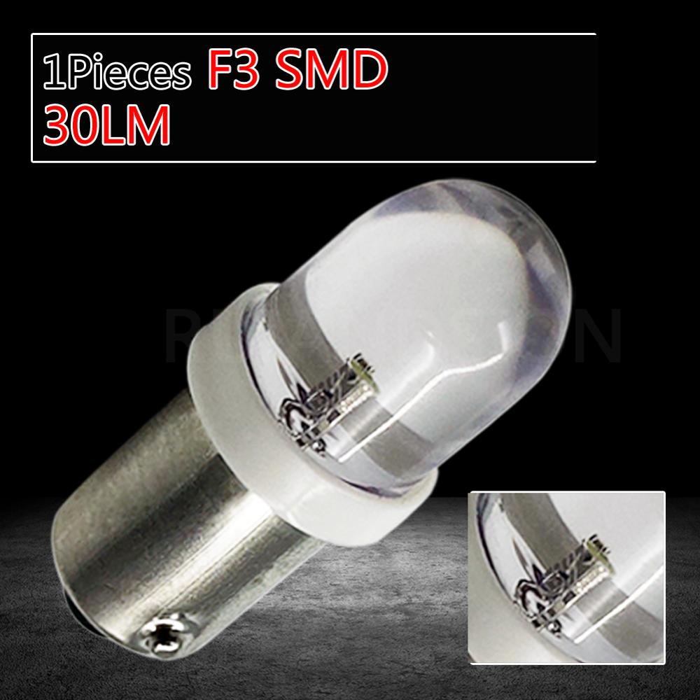 4PCS/LOT BA9S T4W H6W BAX9s BAY9S H21W 1 F5 LED Cool White Light Bulb for Car DC6V 12V 24V 10lm