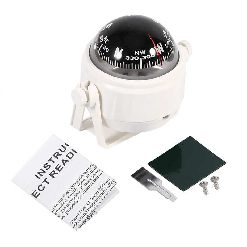 Multi-Purpose Sea Marine Bracket Mount Electronic Compass Voyager Outside Fits Boat Caravan Truck: white