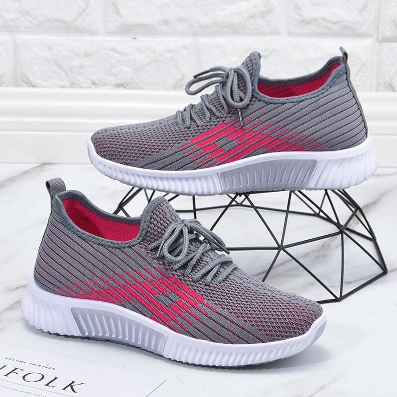 Kosz Femme 2020 kobiety sportowe buty do tenisa sznurowane oddychające tkaniny skarpetki trampki Fitness różowe damskie trenerzy Tenis Feminino