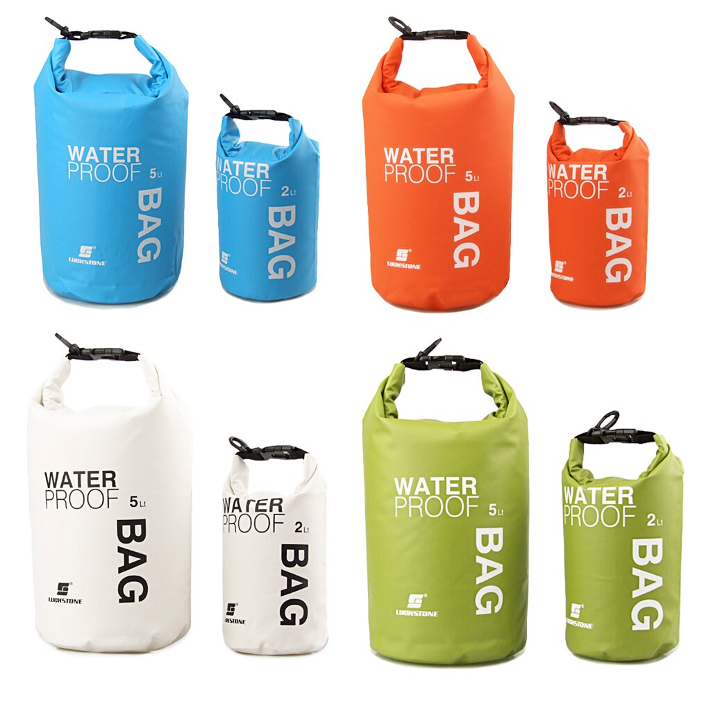 Outdoor Kayaking 2L 5L 10L 15L Waterproof Storage Dry Bag Sack Pouch Camping Rafting River Trekking Floating Sailing Canoe Boa