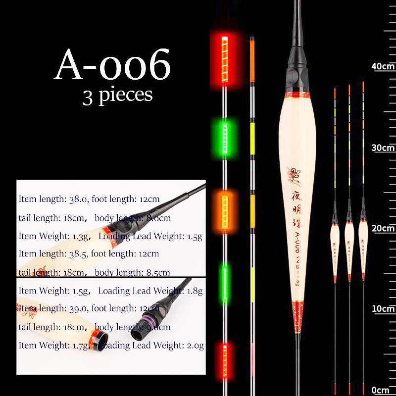 Reed Fishing Floats Shallow Water Boya Vertical Buoy Super Long Fresh Water Fishing Bobber Big Buoyancy Fishing Accessories: A-006 3pieces
