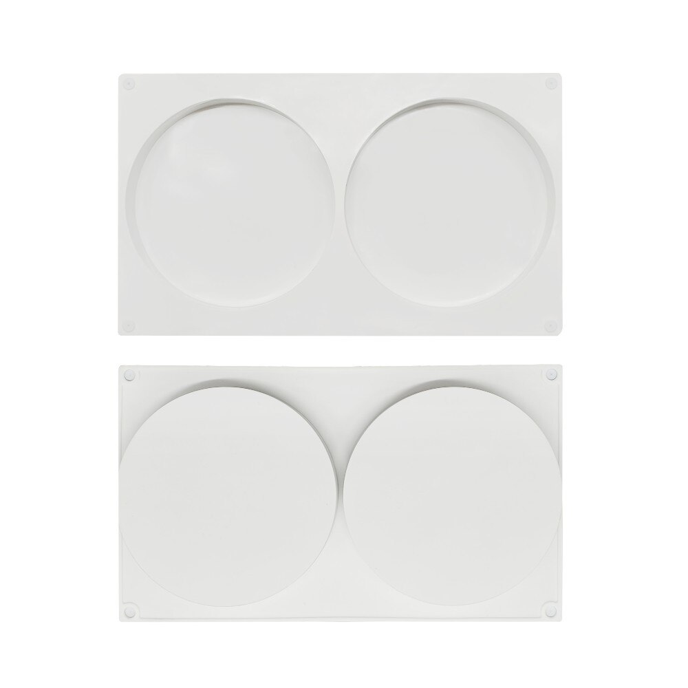 Silicone 2 Holes Round Sandwich Molds Chocolates Cake Decorating Tools Mold For Fillings Mould Dessert Pastry Bakeware