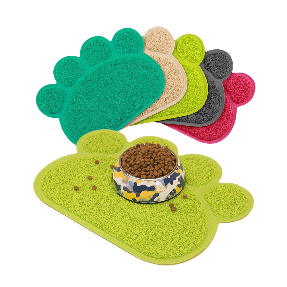 Pfote Geformt Katzenstreu matt Wurf Fangen Pad Wasserdichte PVC Haustier Hundefutter Matten Fütterung Tischset Einfach Waschen Nicht-Unterhose Boden Pads