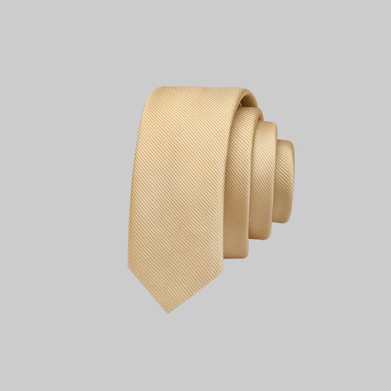 Cravate fine en soie pour hommes, nouveauté, décontractée, vert clair, 4CM,: Or