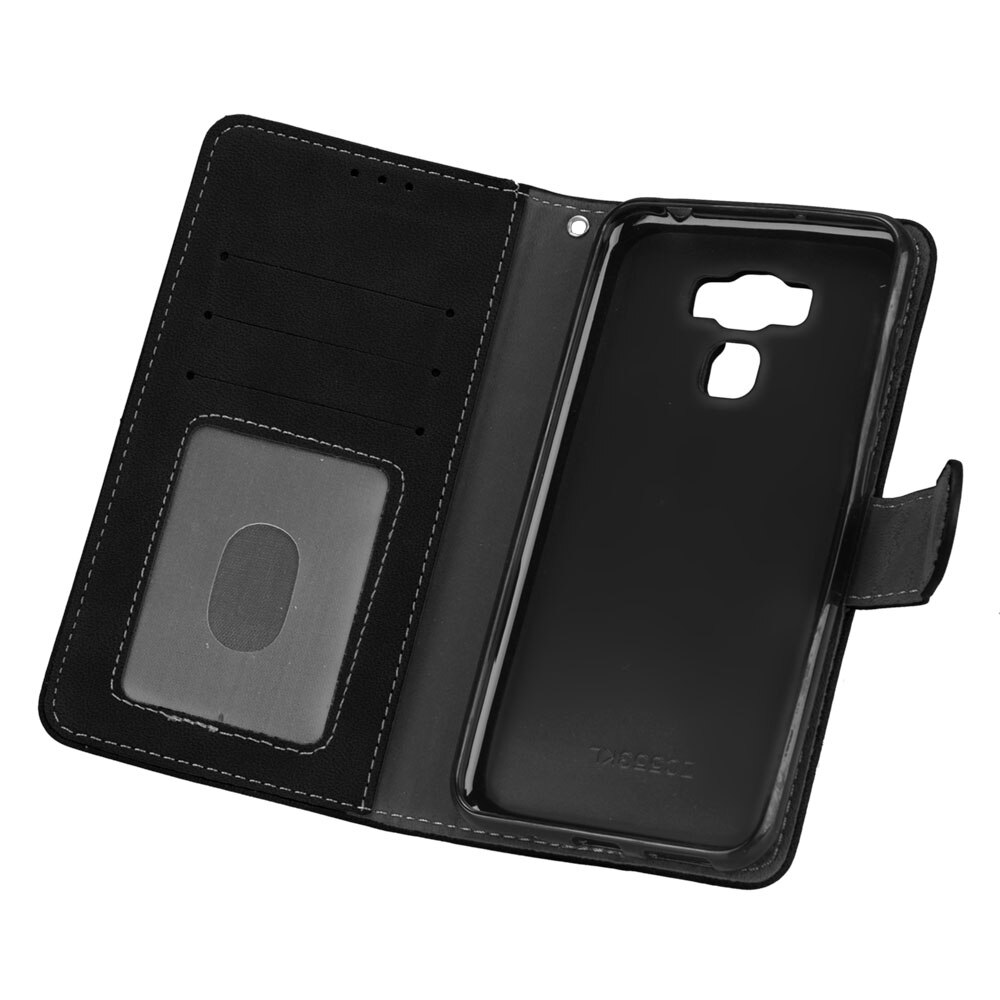 Étui portefeuille à rabat de 5.5 pouces pour Asus Zenfone 3 Max ZC553KL, coque en cuir magnétique mat