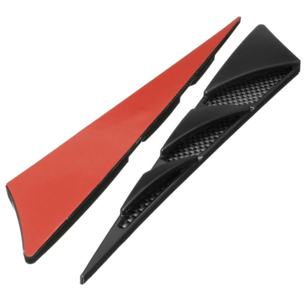 Pegatinas para capó de coche, pegatina negra para ventilación de coche, accesorios para Exterior de coche, 2 uds.