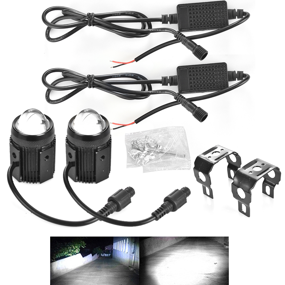 Motorsykkel led-lys 12v-24v 30w universallykt led-motorsykkel ekstra spotlight-lampe tåkelys tilbehør: Lavendel