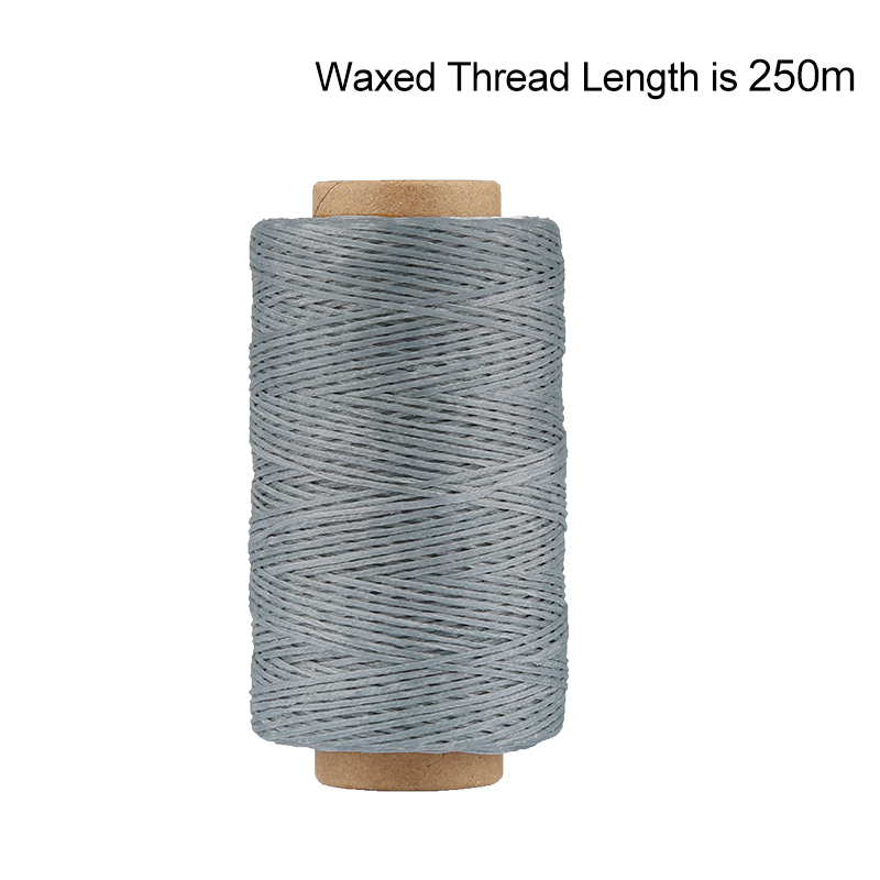 LMDZ 250m Leder Gewachst Faden Leder NäHenne Nähen Nadeln Kupfer Bohren Ahlen Verfolgung Rad Garn Schere für DIY Handwerk: Typ 5