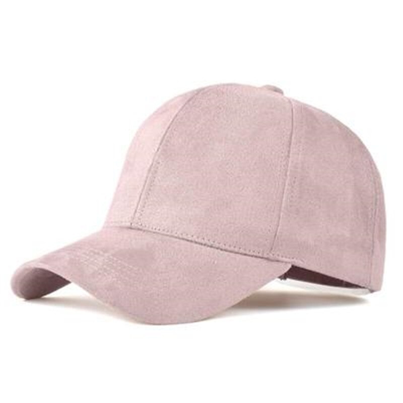 Suede for Men and Women Baseball Cap solid color Gorra adjustable cap Street Hip Hop Caps Available in multiple colors: light pink