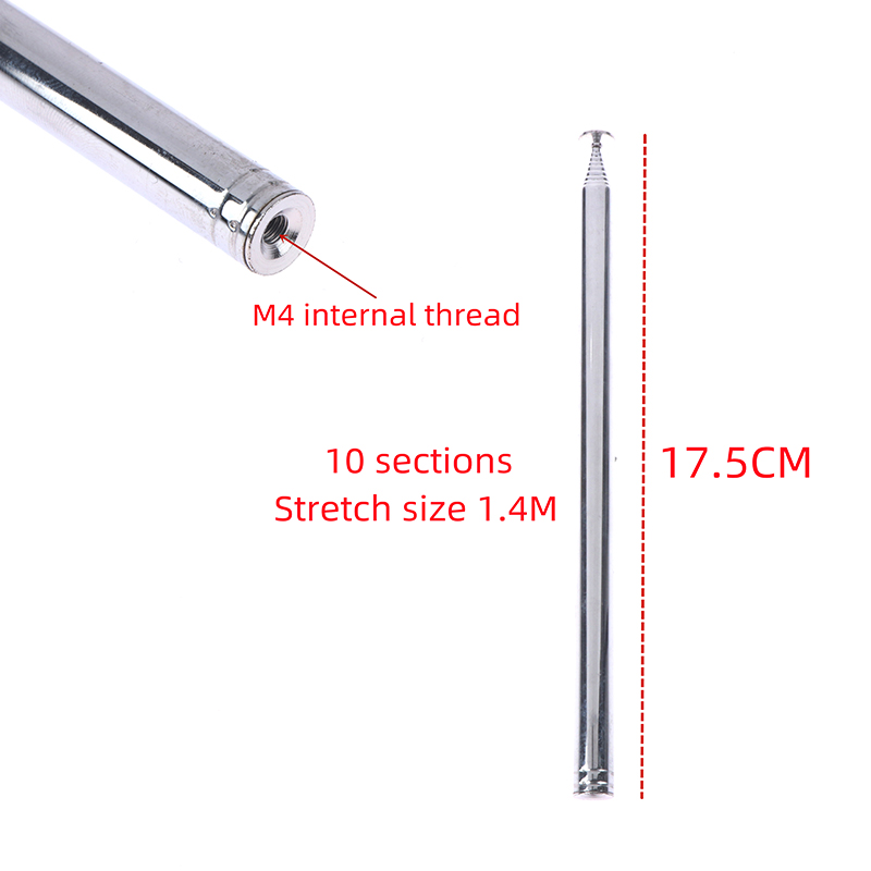 1pc 140 cm 10 Abschnitt Teleskop antenne fm am aadio