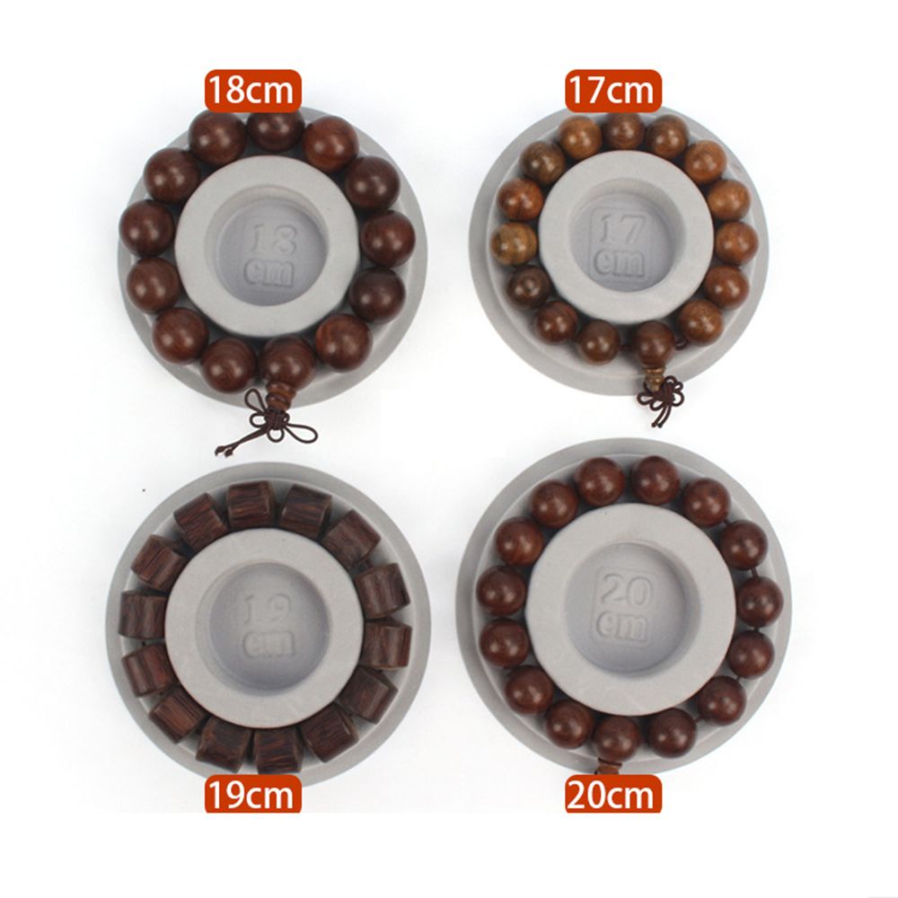 Ronde Accessoires Meetgereedschap Sieraden Maken Organizer Sieraden Dienblad Armband Ketting Kralen Grijs Gevlokt Kraal