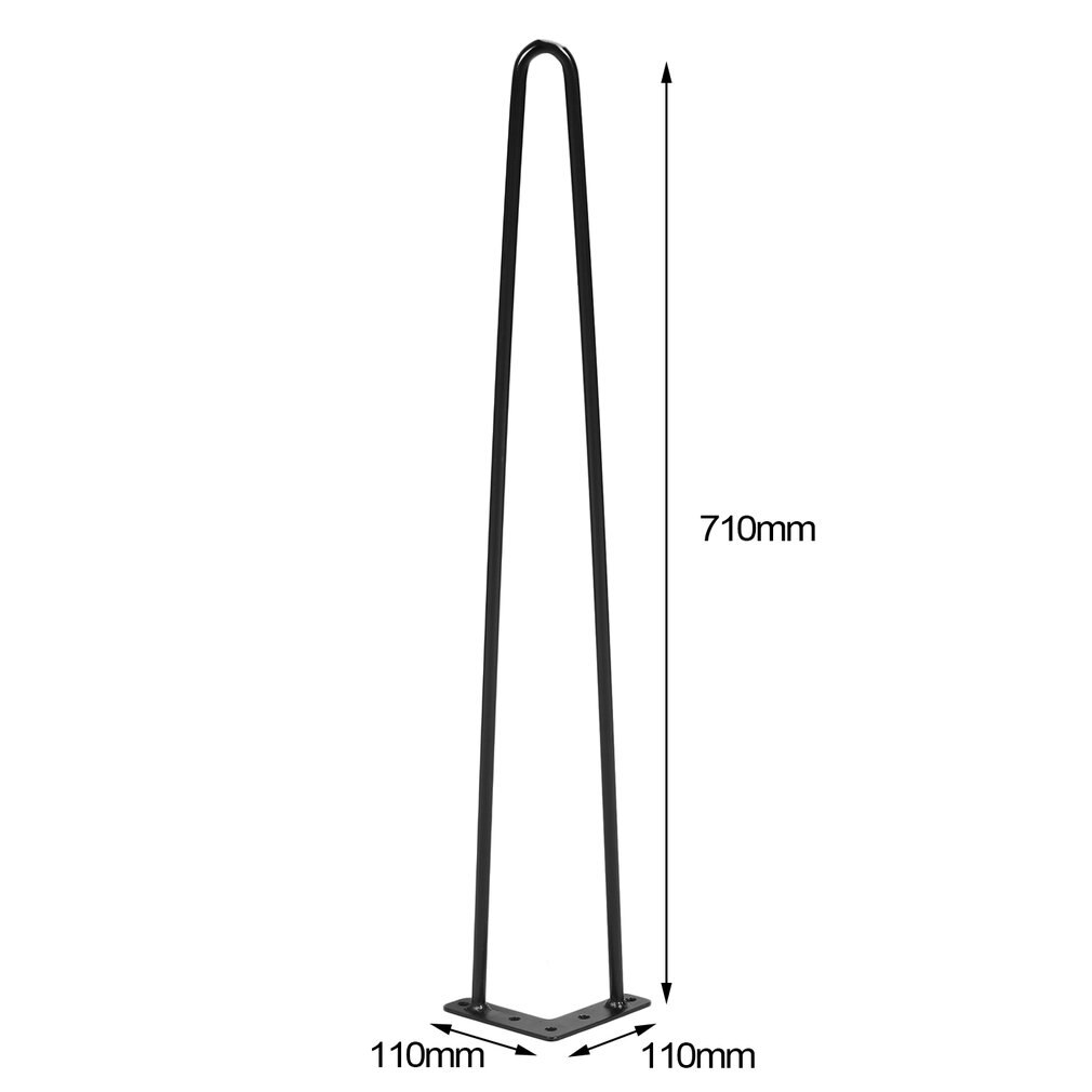 18/22/28 Inch Heavy Duty Angled Dining Table Desk Hairpin Legs Support Brackets DIY Tool Furniture Accessaries Black