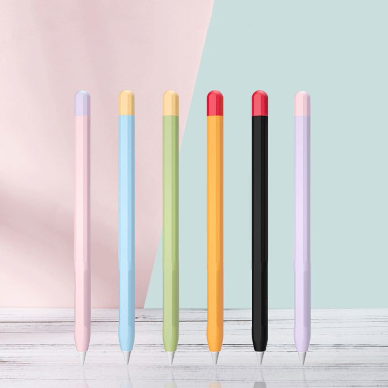 Capa de segurança protetora para apple pencil 2 anti-choque anti-perdido slicone capa de manga para ipad tablet touch pencil 2 kits