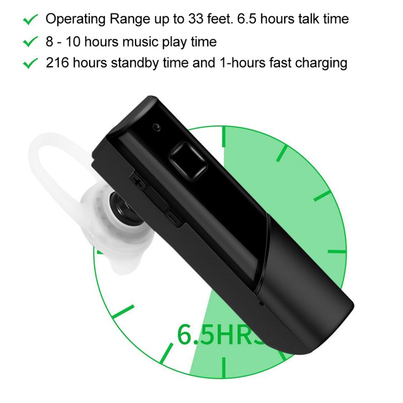 Casque sans fil Bluetooth casque d'affaires ensemble de tête stéréo écouteurs d'affaires avec Microphone pour iPhone smartphone casque