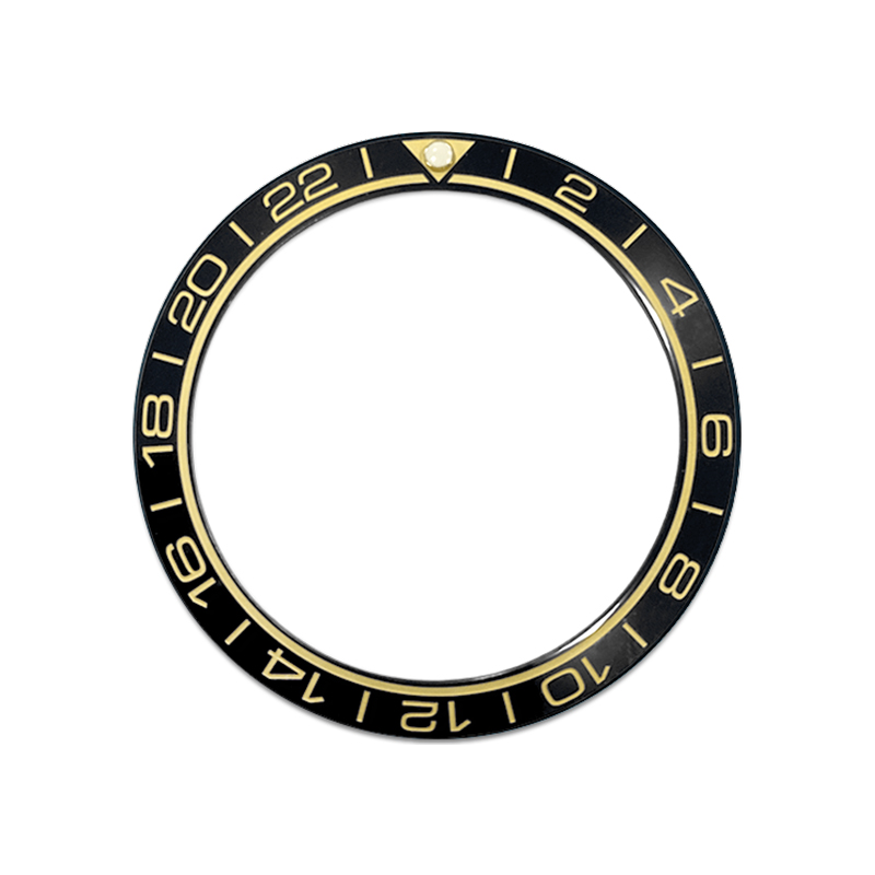 Bague d'insertion de lunette en céramique incurvée, SKXHouseSKX009 SRPD Gstuff SUB Seahorse Series, boîtier de montre, partie d'anneau avec autocollant, 38mm x 30.7mm: Saumon