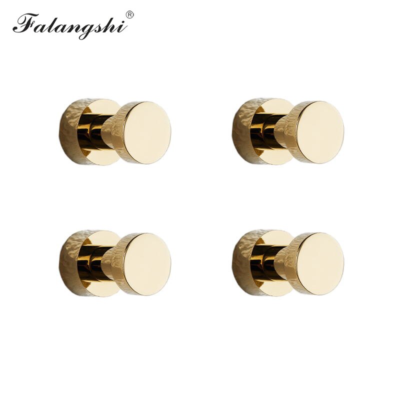 Wieszaki mosiężne wieszak na ubrania gospodarstwa domowego mała dekoracja Rustproof wieszak na ręcznik wieszak na płaszcze wieszak na klucze akcesoria łazienkowe WB8123: 4pcs Gold