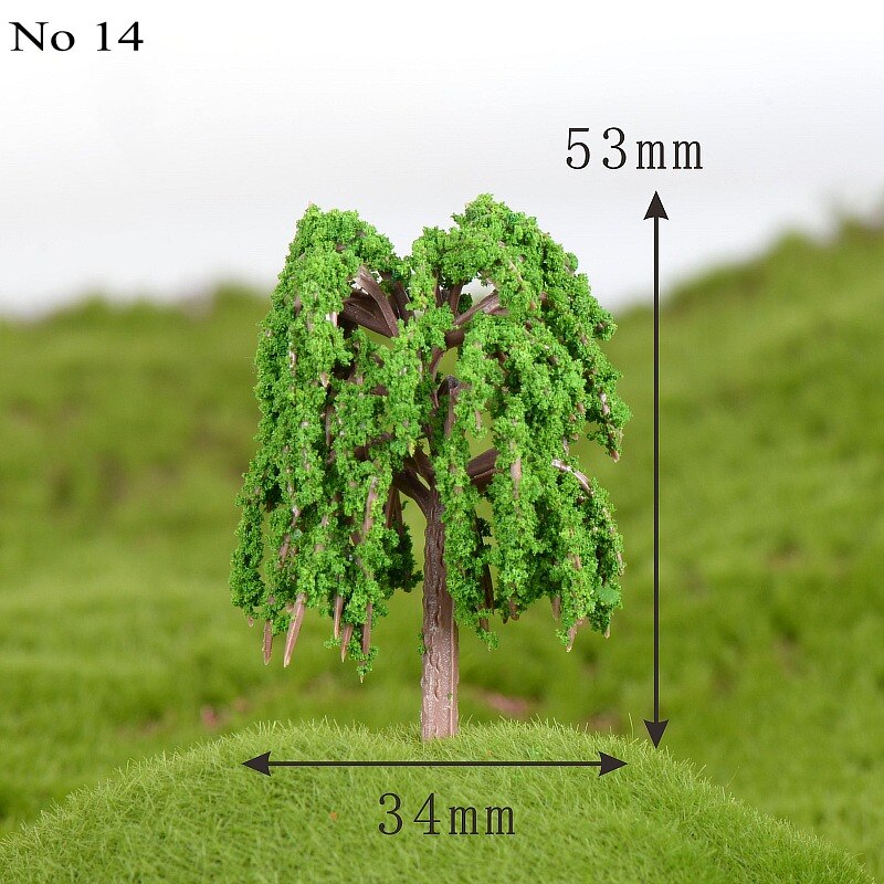 10 PCS Mini Tree Artificial Plants Branch Flowers Wedding Home Garden Decoration DIY micro-landscape succulent plants Decor: No 14