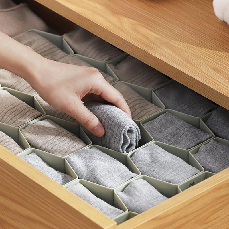 Einstellbare Waben bilden Schublade Organizer DIY Netz Lagerung Organizer Schindel Schublade Teiler Für Sortierung Höschen Socken