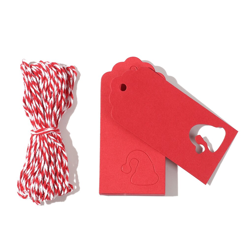 100 étiquettes Cadeaux Noël En Papier Kraft Avec Ficelle De Jute – Motifs Festifs (bonhommes De Neige, Sapins…) – Pour Emballage Et Décoration