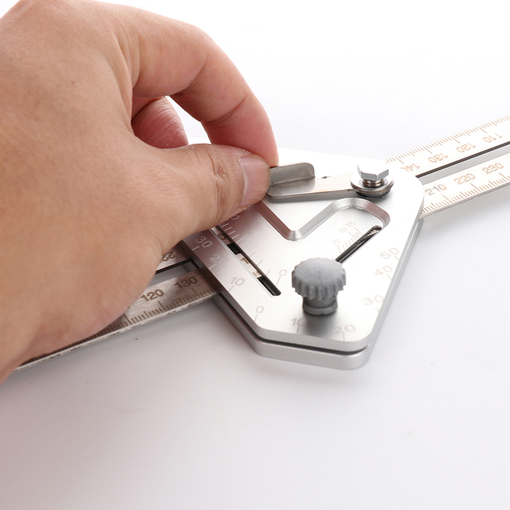 Roof Revolutionizing Carpentry Adjustable Angle Measuring Ruler Stainless Steel Multifunction Woodworking Tools
