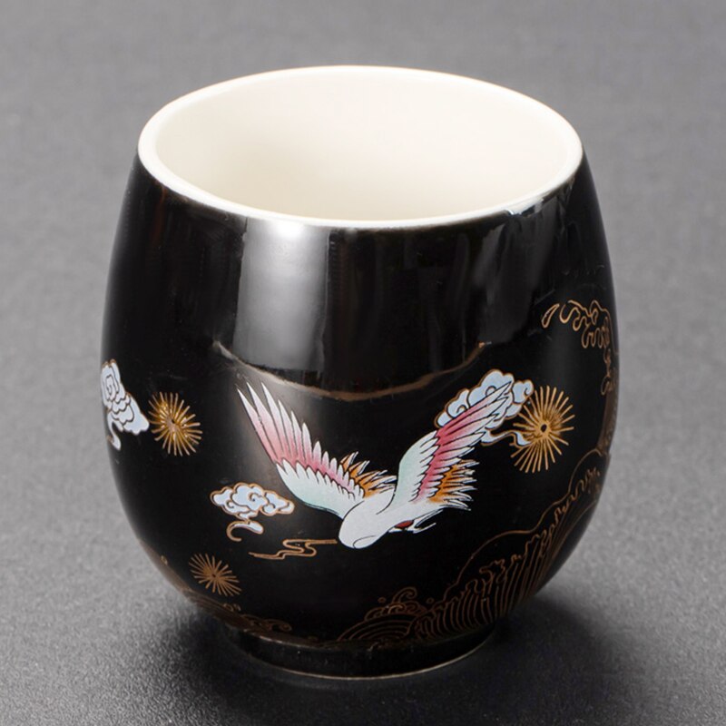 Blue ceramic tea cup porcelain drinkware teacup Hand-painted Ceramic Teacup Home Office Porcelain: c