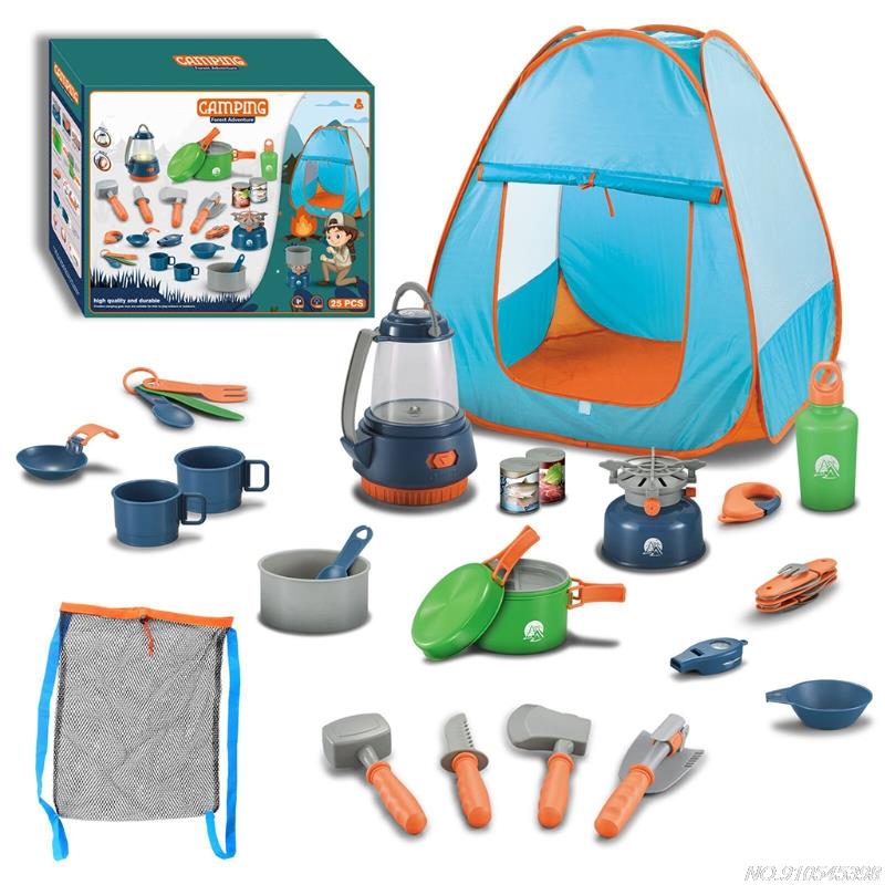 Kids Camping Play Tent Play Tent Set for Boys Girls Pretend-Play Game Kids Play Tent Pops Up Tent Kid Camping D16 21: 2
