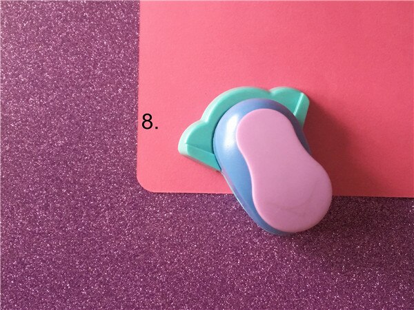 FreeShip 1PC Lever Corner Punch diy border craft punch 9 edge hole punches embossing cortador de scrapbook paper cutter: Silver